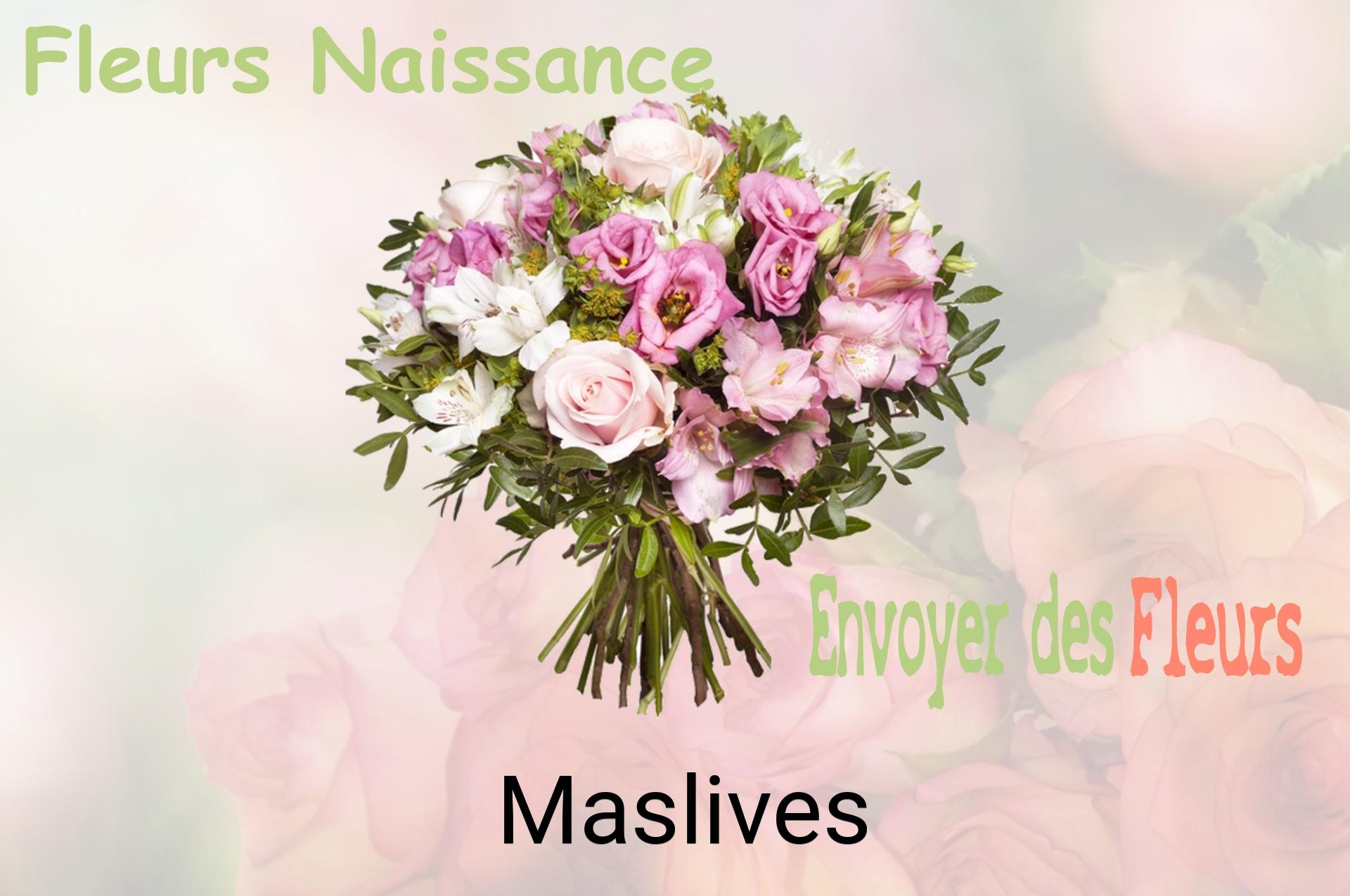Bouquet de fleurs de naissance livré à Maslives